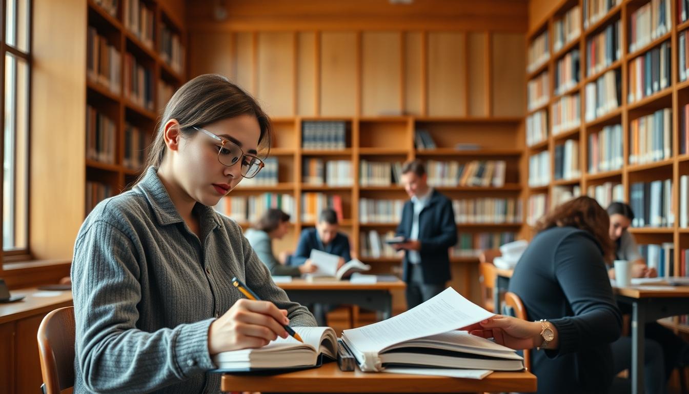 Student developing practical and academic skills